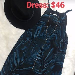 Palm leaf print dress